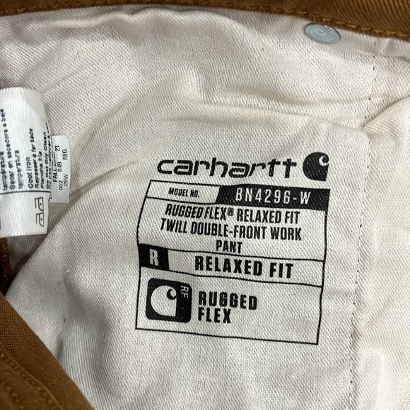 Carhartt Relaxed Rugged Flex Double Front Work Pant Size 26W Regular Brown - Picture 9 of 9